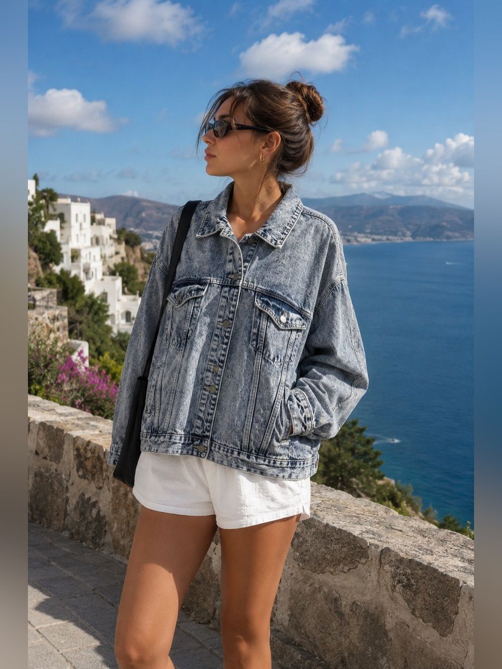 Rare Wild Fable Women’s Acid Washed Denim Jacket Size XL Blue Y2K